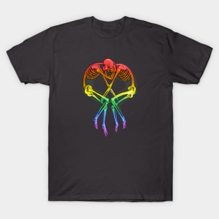 Rainbow Flag Skeleton Love T-Shirt